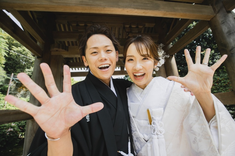お寺でゆったり和装ロケ