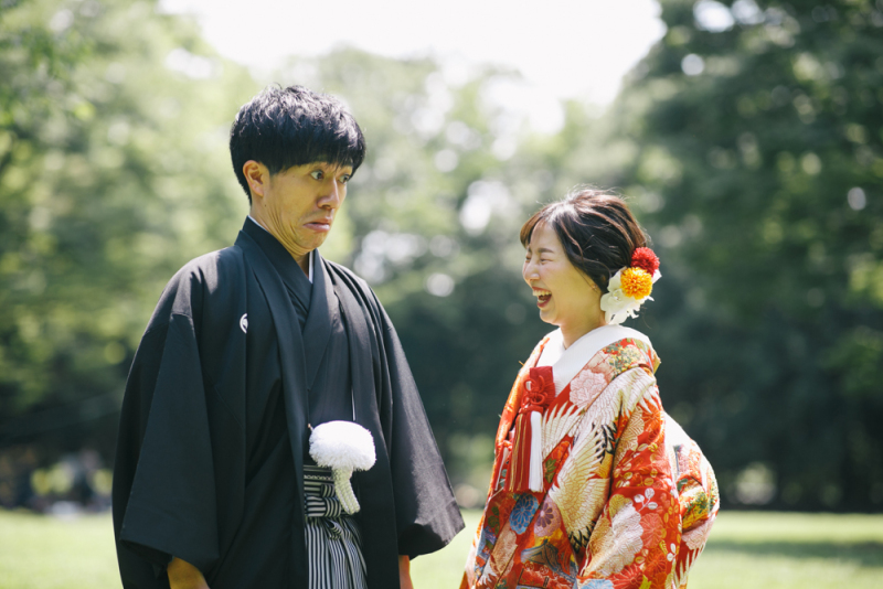 【公園で和装!】Green Kimono…