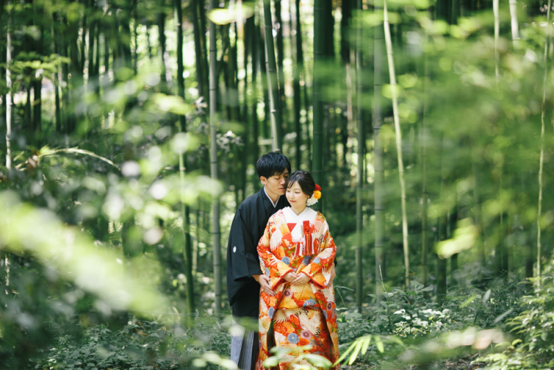 【公園で和装!】Green Kimono…