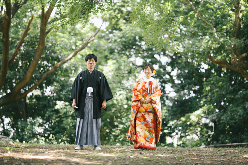 【公園で和装!】Green Kimono…