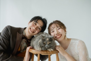 猫ちゃんと前撮りスタジオ撮影【ONELIFE】