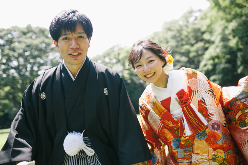 【公園で和装!】Green Kimono…