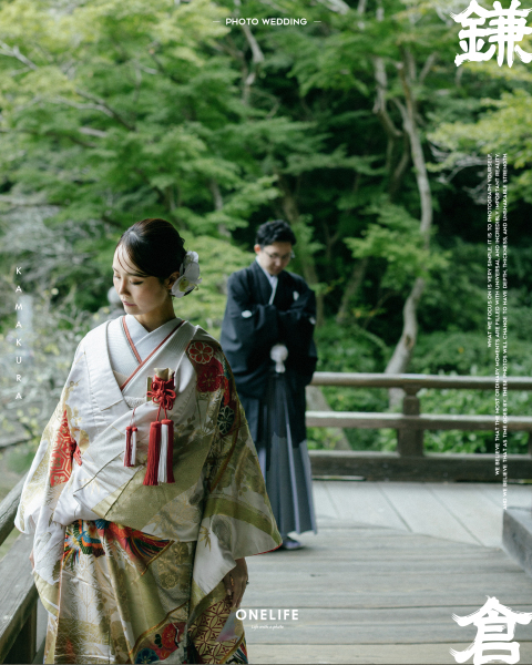 鎌倉・妙本寺で残す、静謐な和装前撮り【ONELIFE】