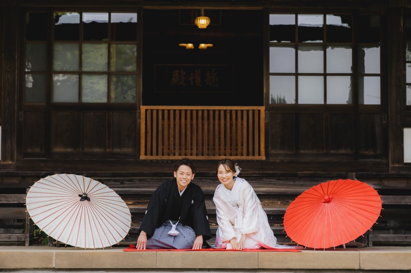 お寺でゆったり和装ロケ
