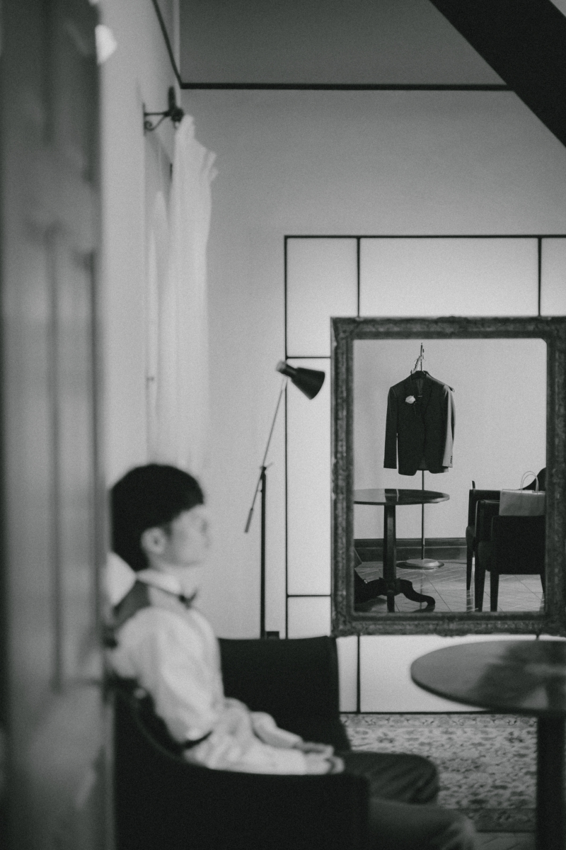 お仕度部屋での撮影