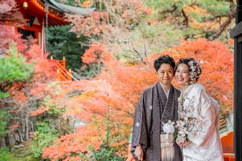 紅葉×和装フォトのご紹介