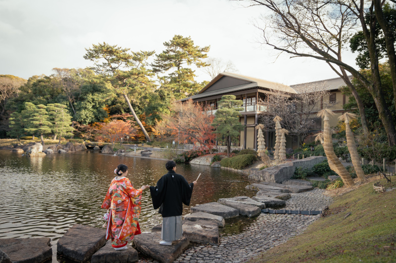 紅葉と和装撮影