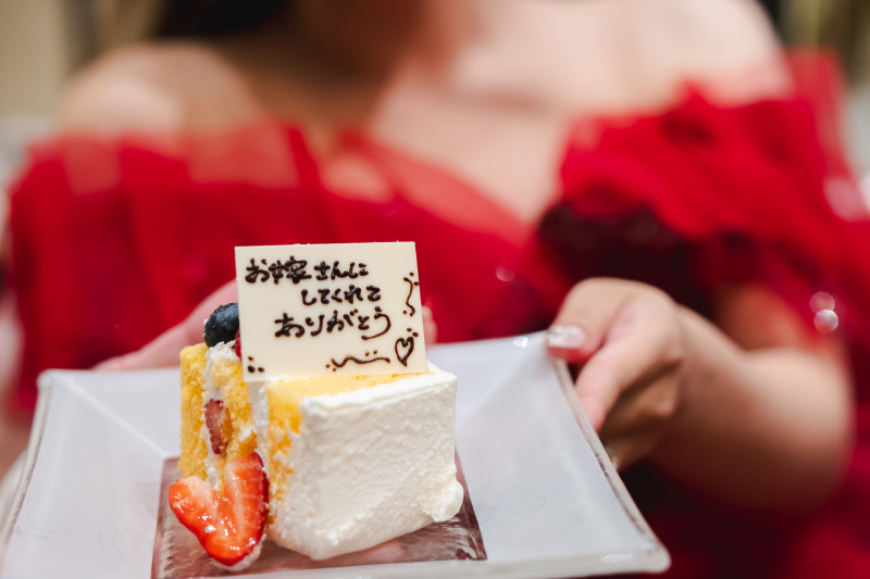 憧れのケーキ入刀