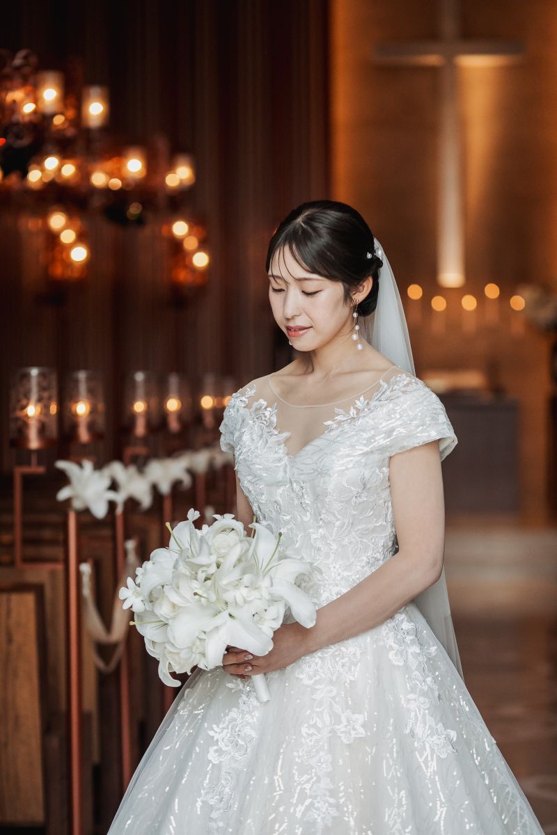 ブラウンのチャペル内での撮影