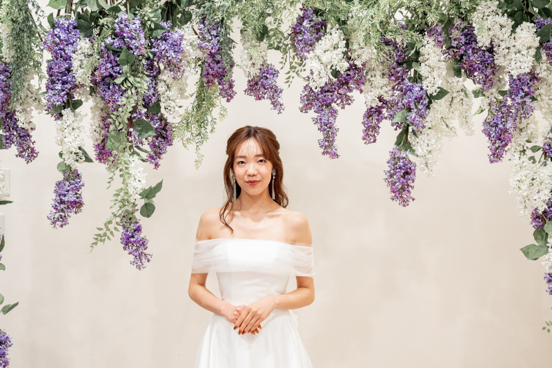 和装でも！ドレスでも◎藤の花での一枚