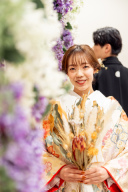 和装でも！ドレスでも◎藤の花での一枚