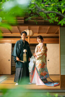 日本庭園でのロケーション撮影