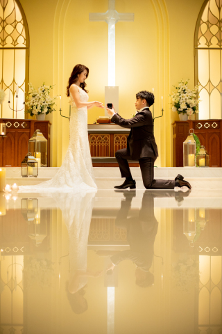 大理石のバージンロード