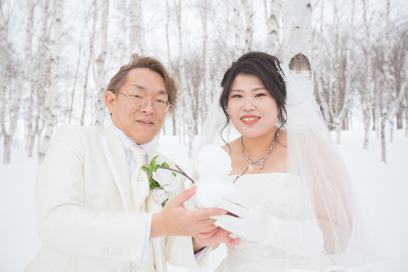 雪原でのご撮影/ウェディングドレス編