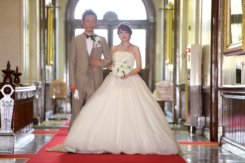 夏の日 新婦は写真が苦手だと言ってました・・