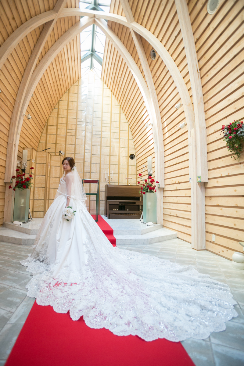 光のチャペルへ移動写真だけ結婚式 2