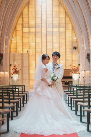 紅葉のころのチャペルから中島公園と豊平館