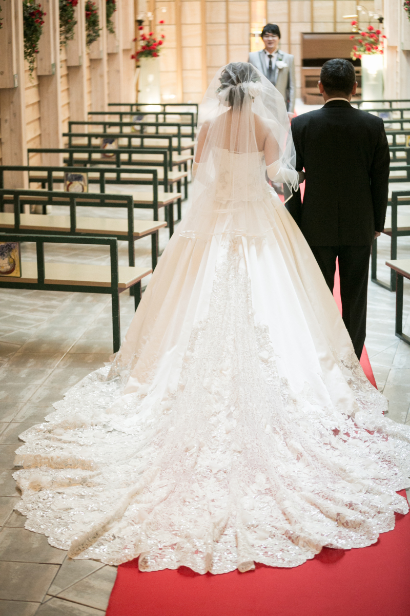 光のチャペルへ移動写真だけ結婚式 2
