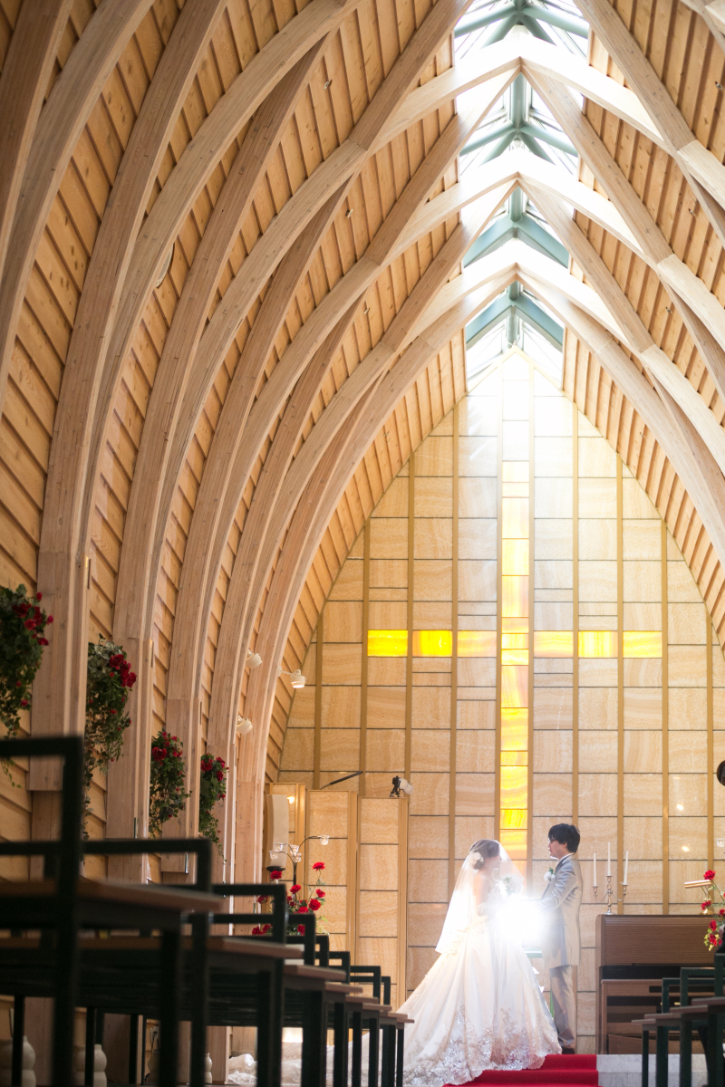 光のチャペルへ移動写真だけ結婚式 2