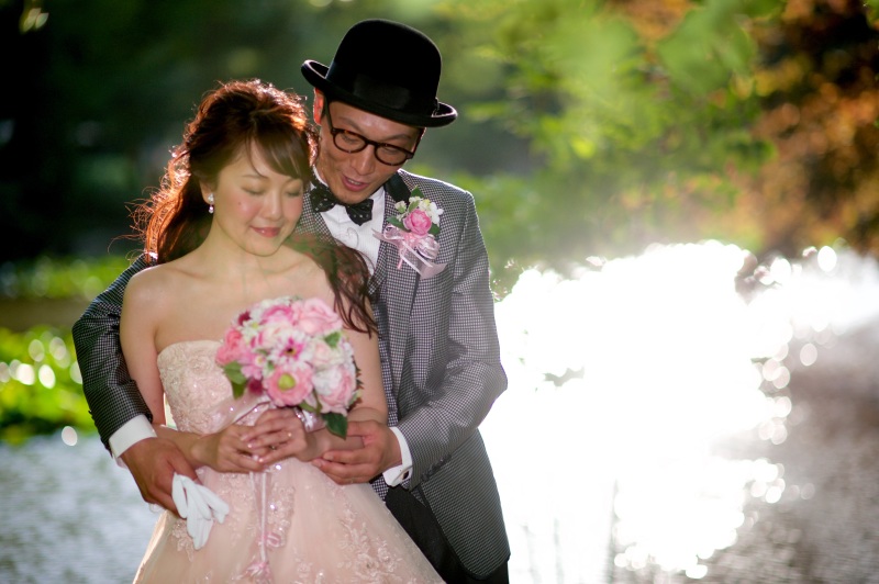 夏の日 新婦は写真が苦手だと言ってました・・