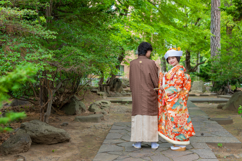 日本家屋で和装で撮影２
