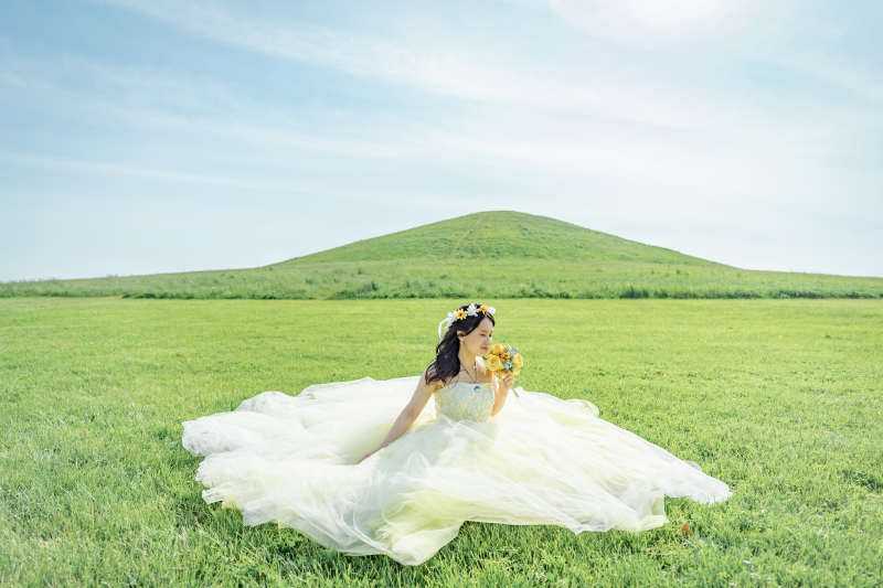 春まち緑が芽吹く頃のフォトウェデイング