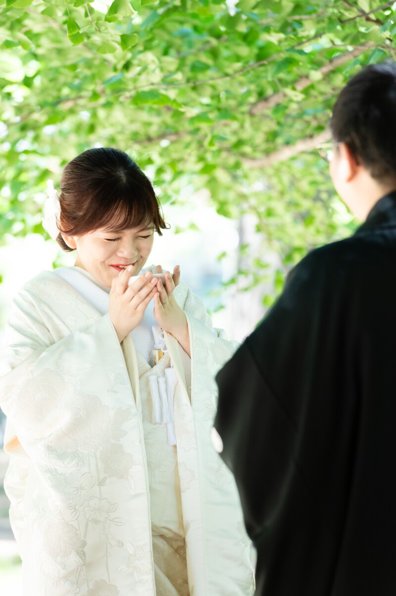 緑が芽吹く頃の和装と洋装和装スタート