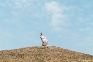 初夏モエレ沼公園と幌見峠ラベンダーウェデイングドレスでフォトウェデイング