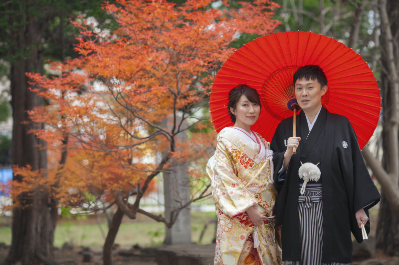 まだ間に合う紅葉結婚写真