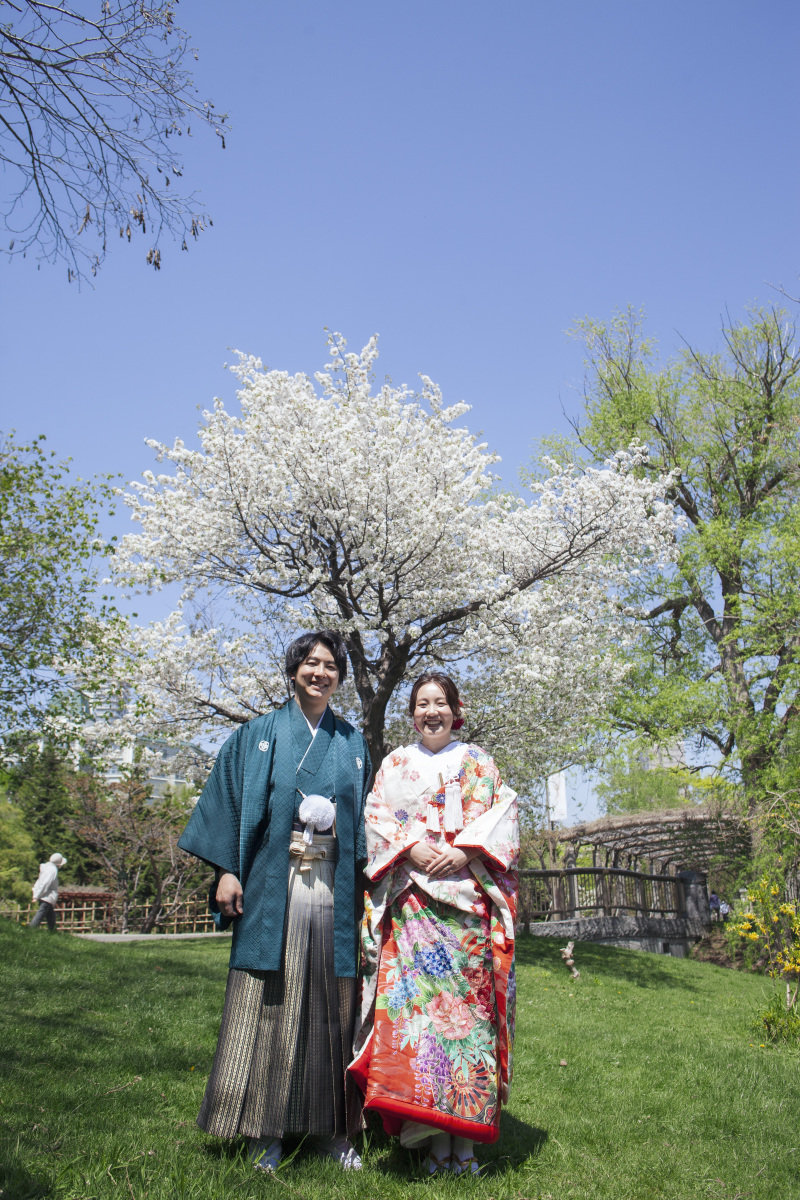桜、さくら、サクラウェデイングフォト和装と洋装で撮りたい
