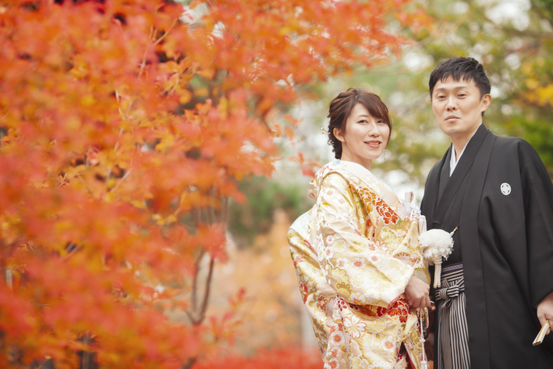 まだ間に合う紅葉結婚写真