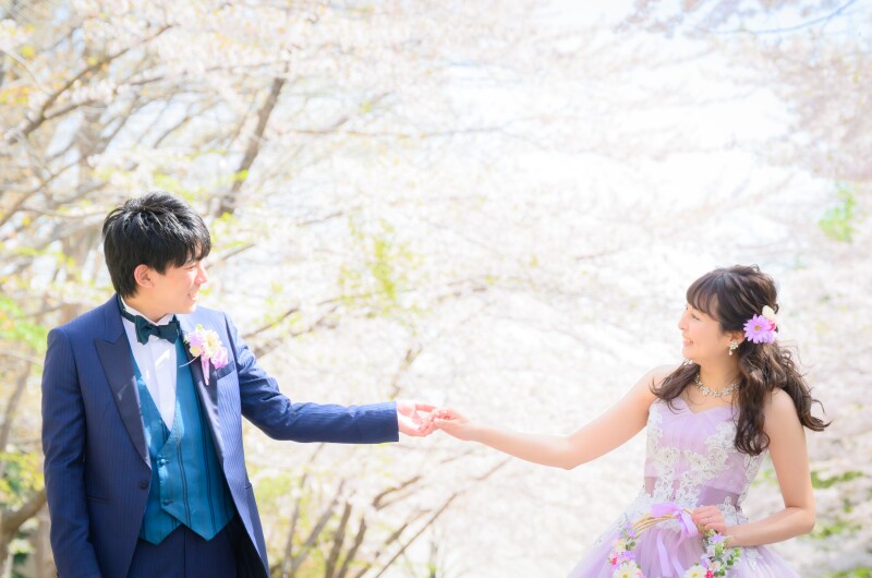 春まち桜フォト和装と洋装そしてゲストハウスで