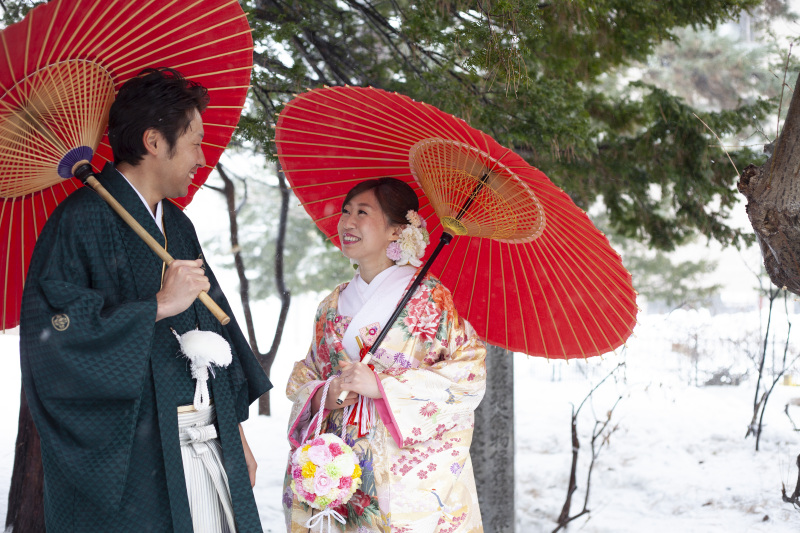 凛とした雪の和装フォトウェデイング