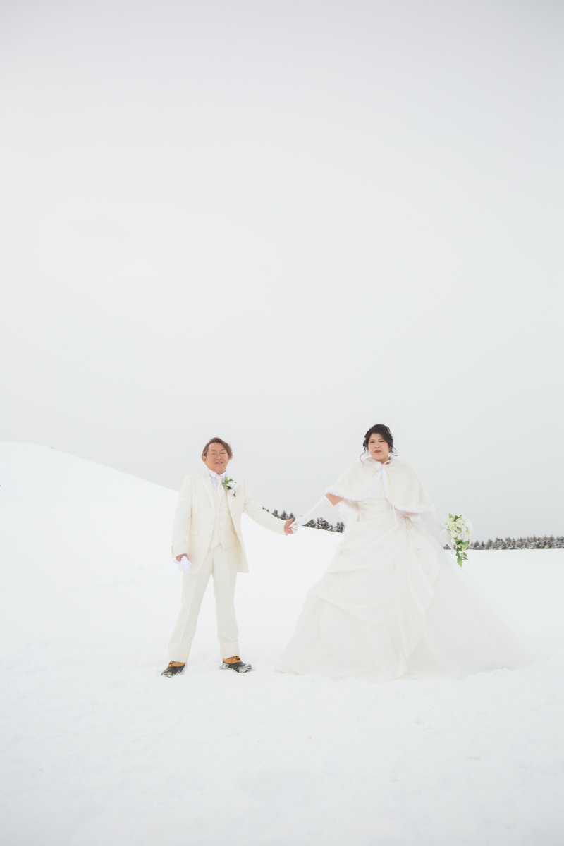 雪原でのご撮影/ウェディングドレス編