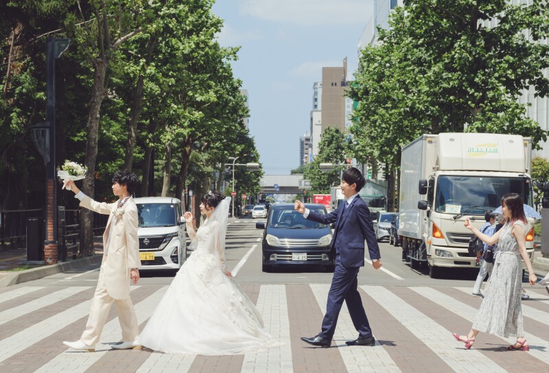 春まち緑が芽吹く頃のフォトウェデイング