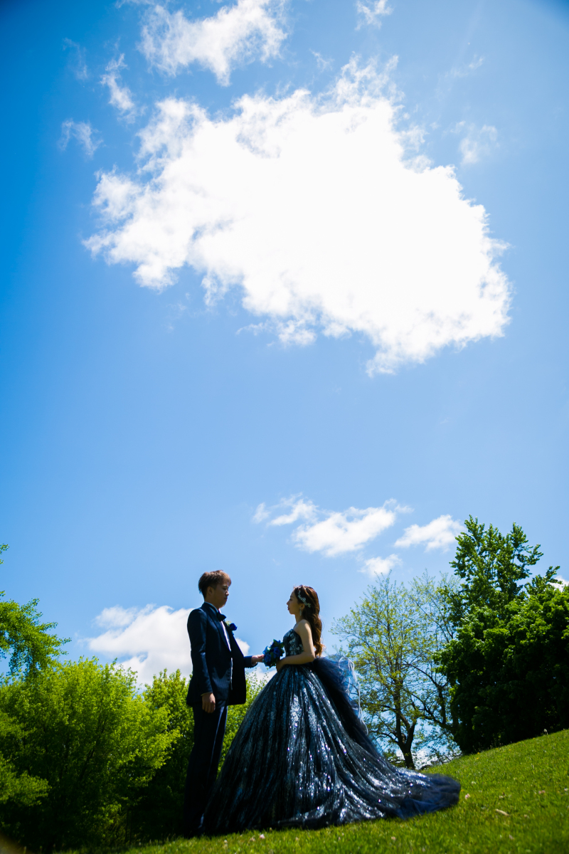 緑の頃中島公園でドレスでフォトウェデイング