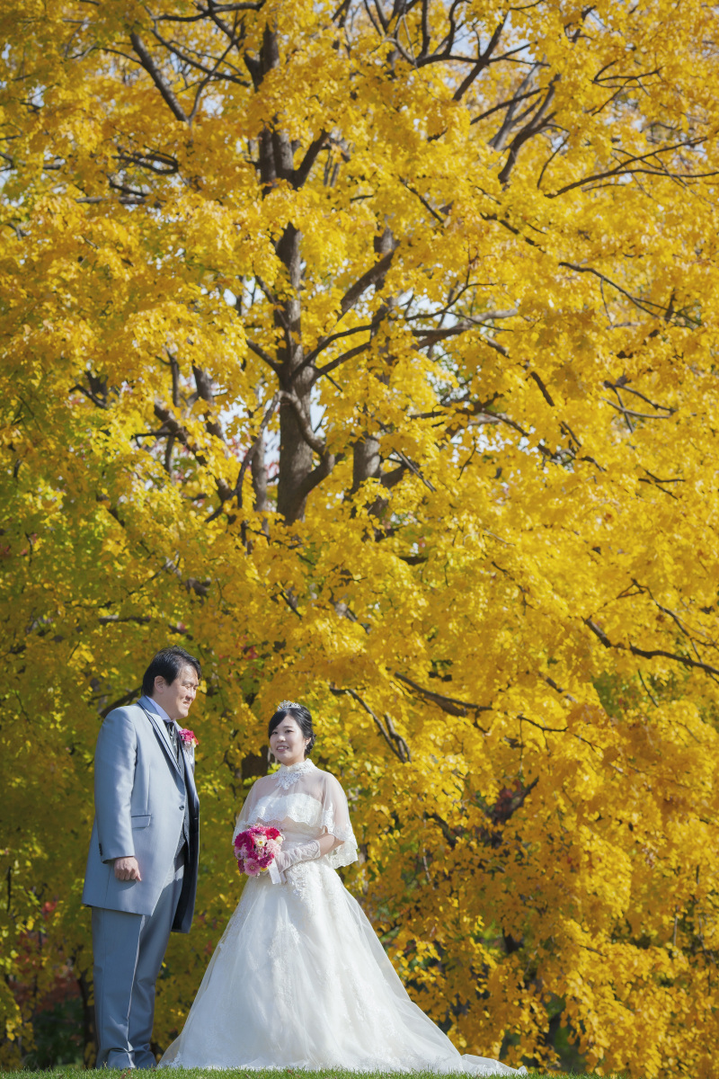 まだ間に合う紅葉結婚写真