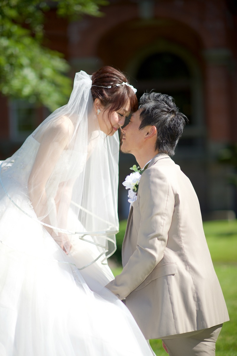 夏の日 新婦は写真が苦手だと言ってました・・