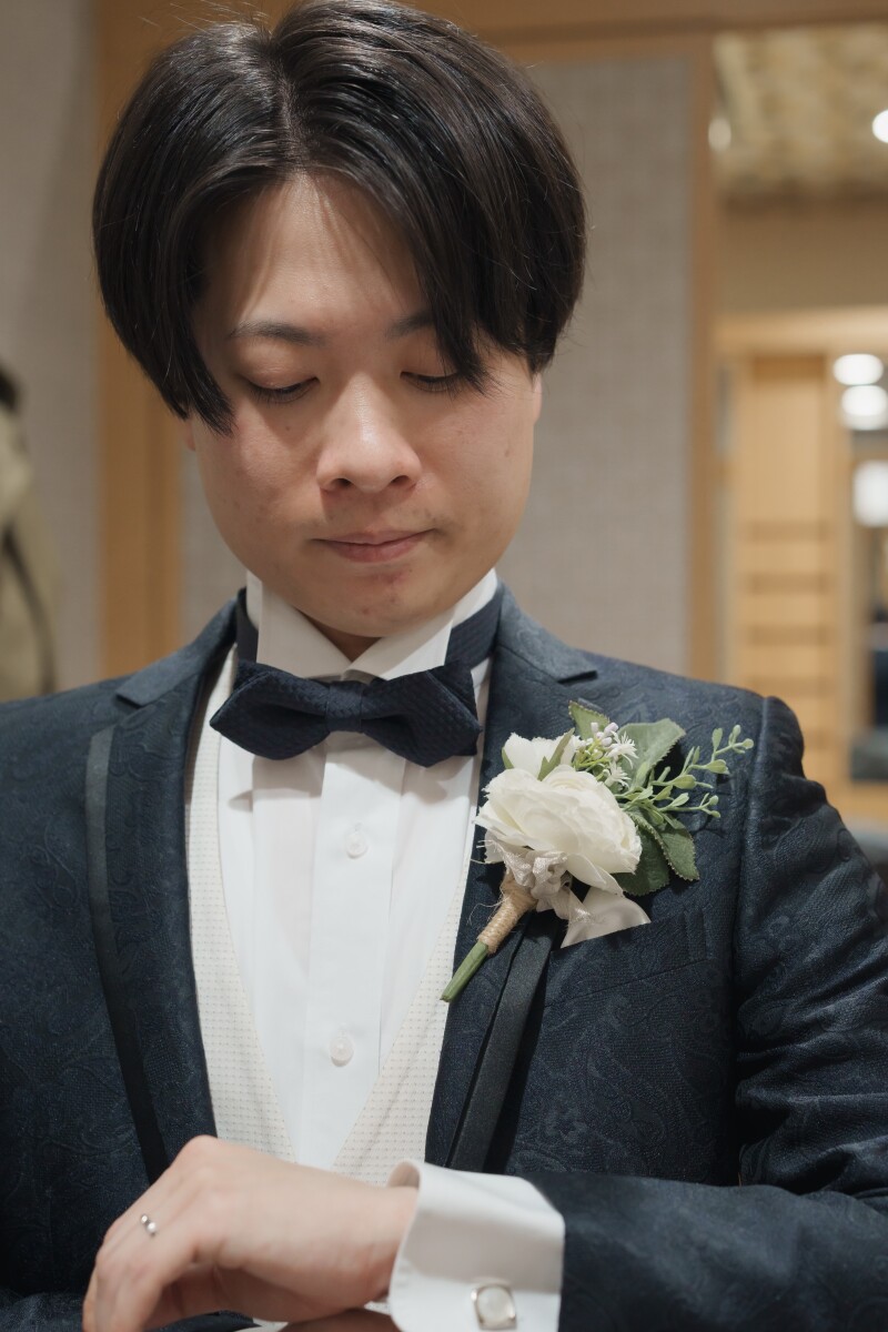 ご姉妹3名オトナフォトご体験のご新婦様桜で洋装2点オトナフォト