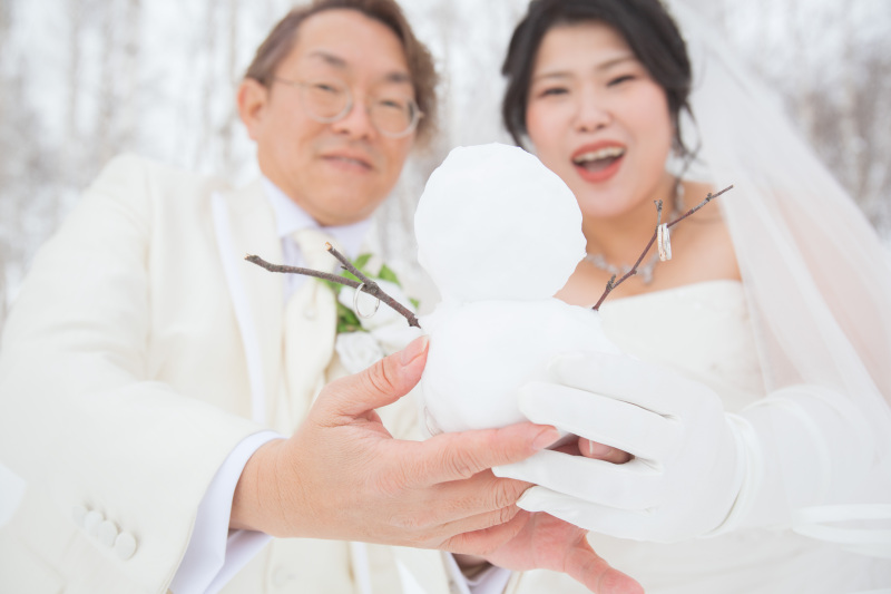雪原でのご撮影/ウェディングドレス編
