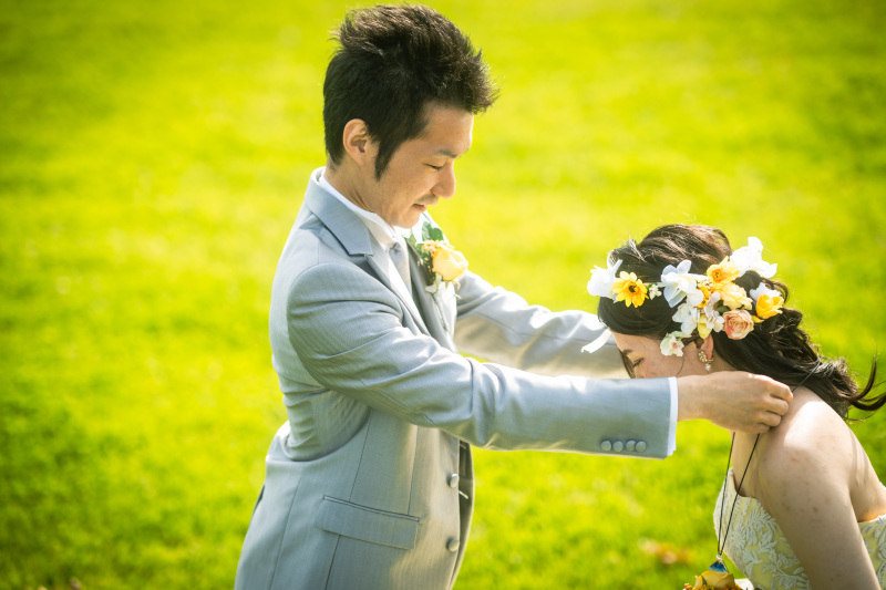 春まち緑が芽吹く頃のフォトウェデイング