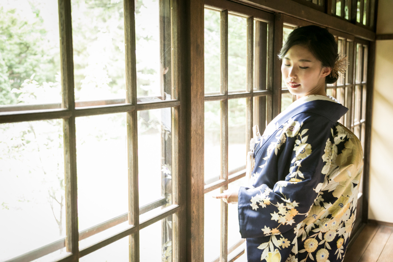 夏、前田森林公園、永山邸、そして小樽、2日間に分け 和装で永山邸 2