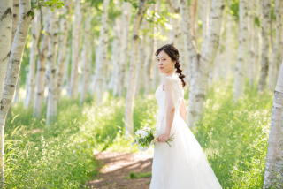 緑が芽吹く頃の和装からモエレ沼公園のロケーションフォト