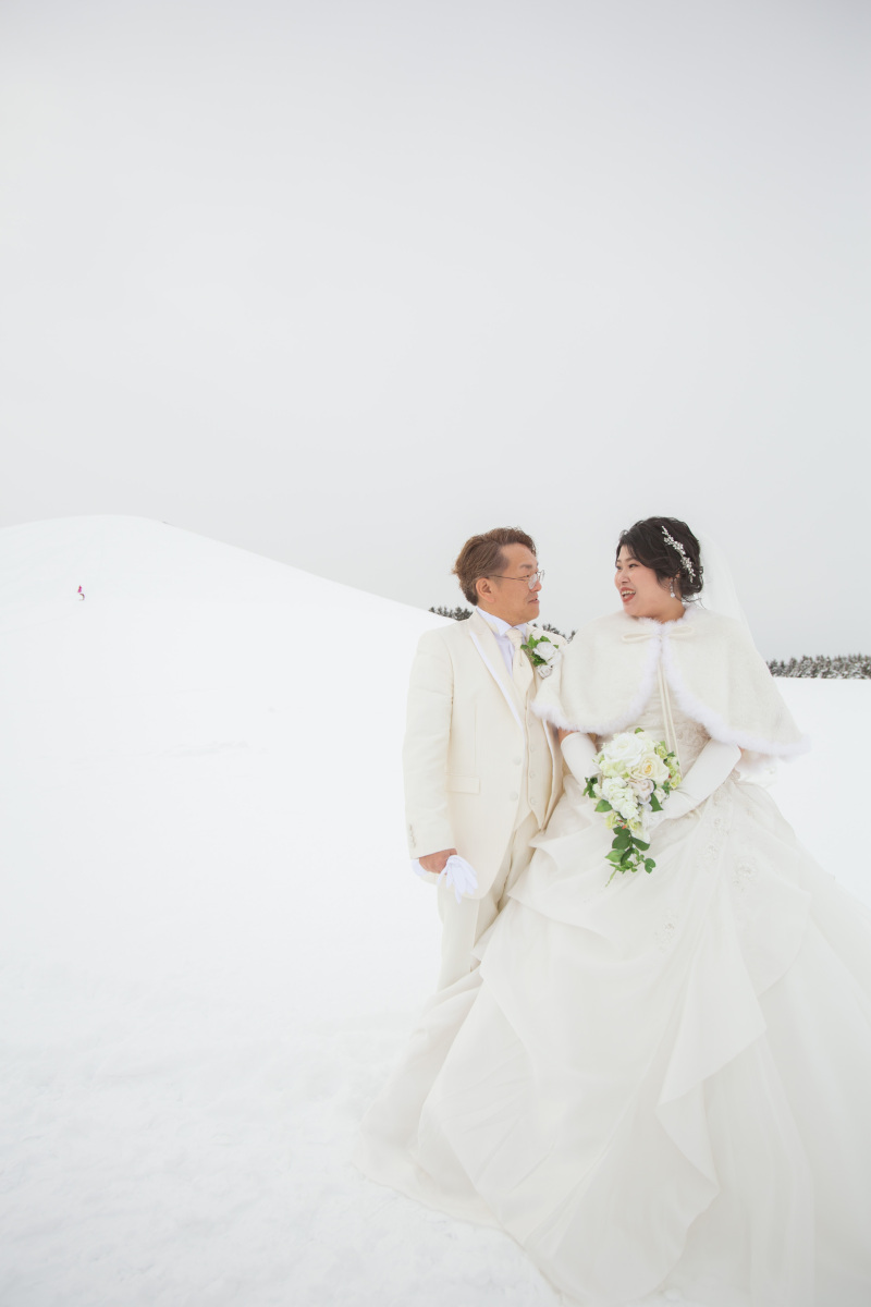 雪原でのご撮影/ウェディングドレス編