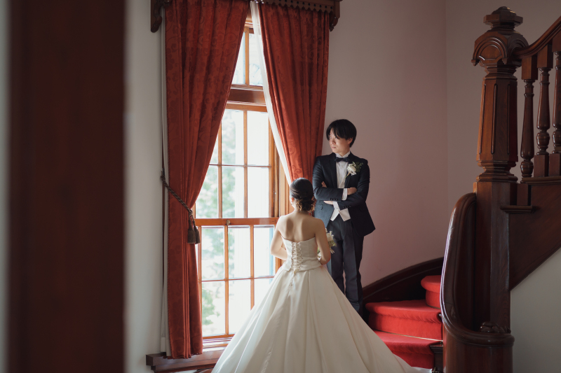 ご姉妹3名オトナフォトご体験のご新婦様桜で洋装2点オトナフォト
