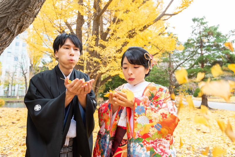 まだ間に合う紅葉結婚写真