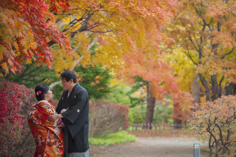 まだ間に合う紅葉結婚写真
