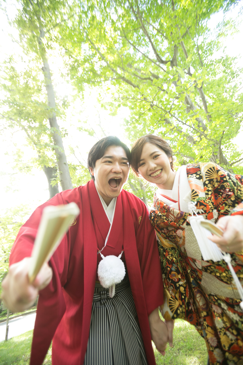 ゲストハウスラファソンフォトウェデイング 色内掛けにお色直し