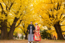 紅葉結婚写真。札幌フォトウェディング特集 秋の前撮り深い話　5選