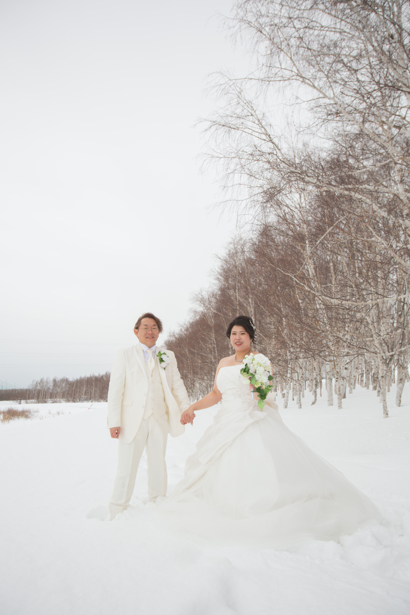 雪原でのご撮影/ウェディングドレス編